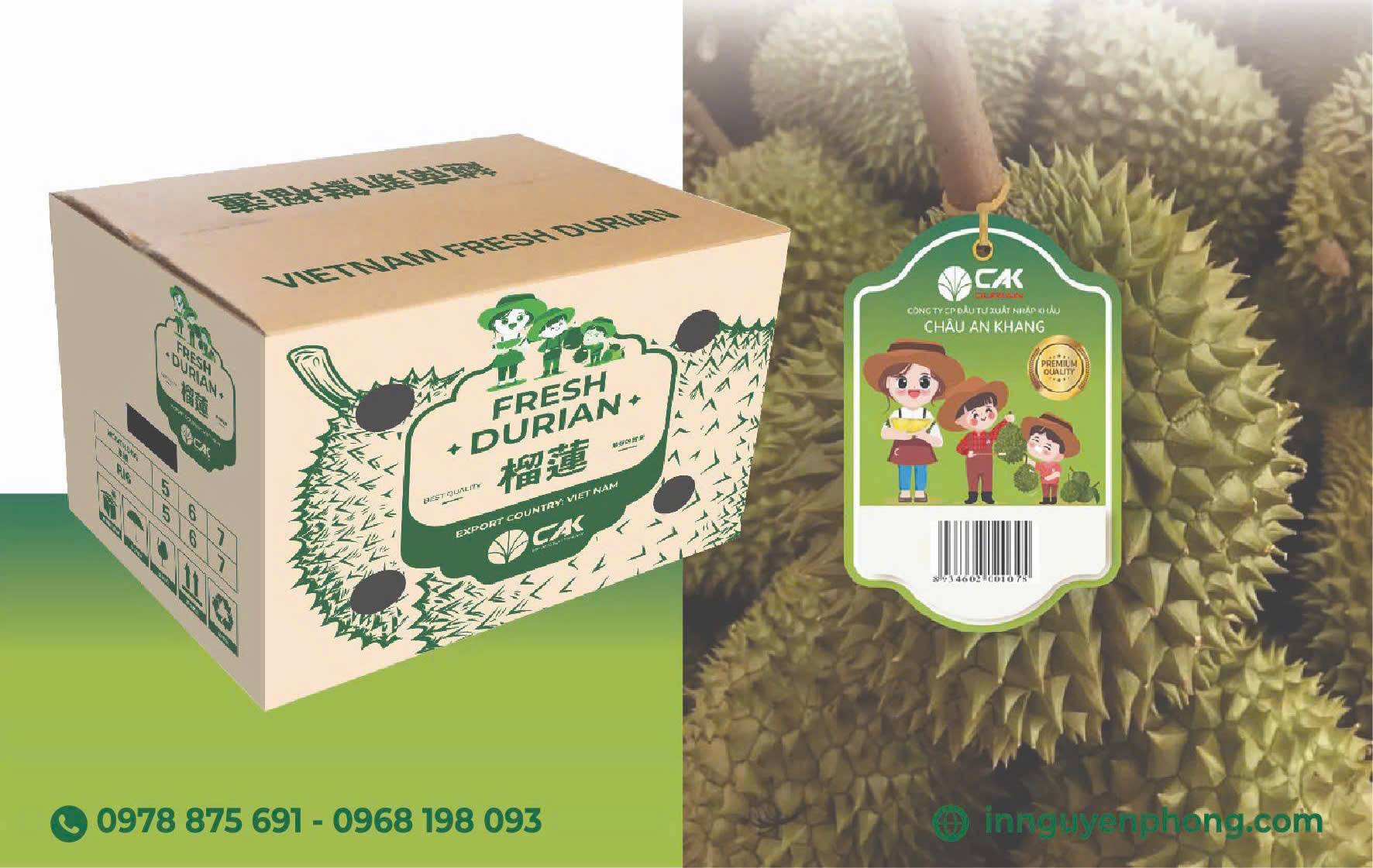 Hộp sầu riêng giúp sản phẩm trở nên bắt mắt hơn